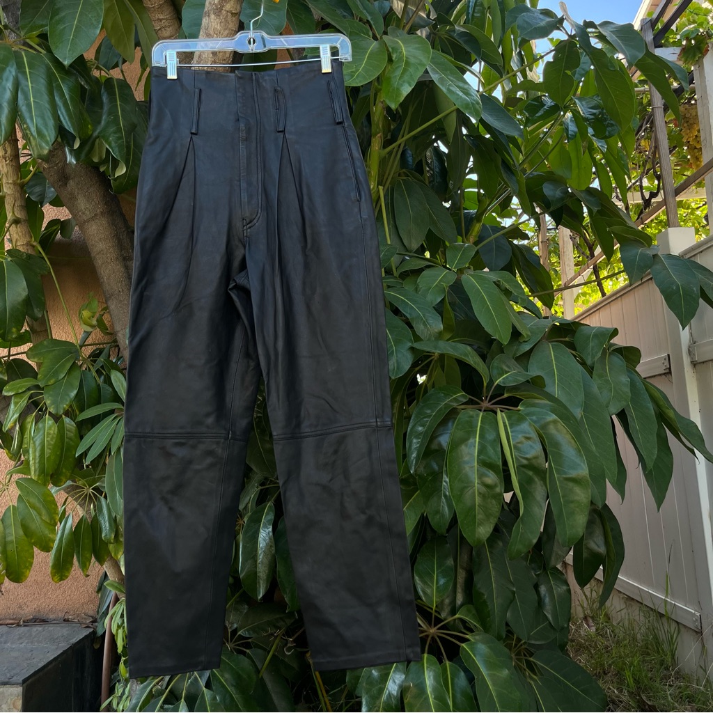 Grlfrnd Black Leather Pants !